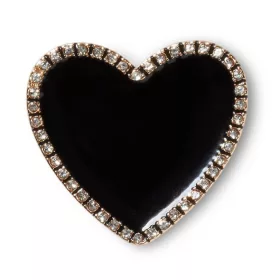 Crocs Fekete szív díszes kerettel Jibbitz