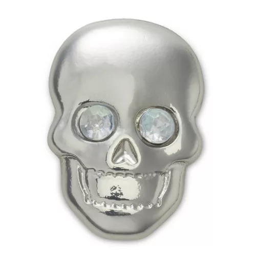 Crocs Csillogó ezüst koponya Jibbitz