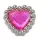 Crocs Rózsaszín szívgyöngy Jibbitz MC