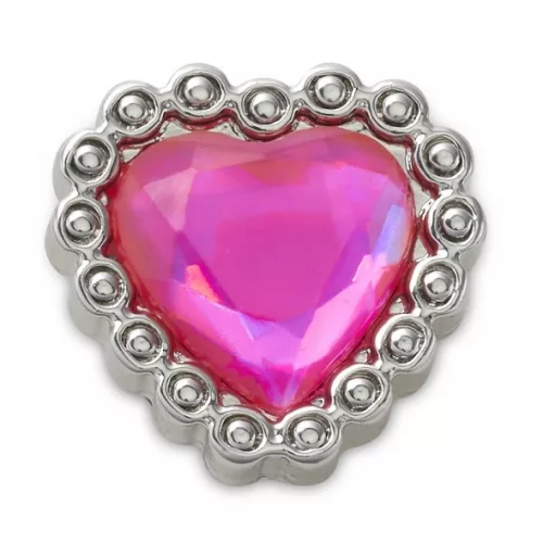 Crocs Rózsaszín szívgyöngy Jibbitz MC