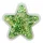 Crocs Zöld csillámos csillag Jibbitz