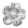 Crocs Ezüst virág Jibbitz