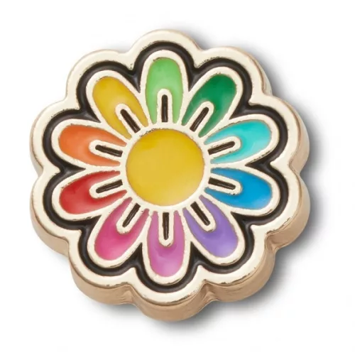 Crocs Arany szivárvány virág Jibbitz MC