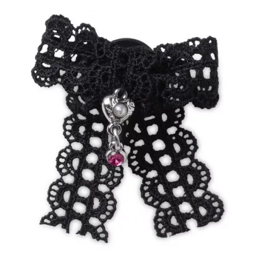 Crocs Fekete csipke masni Jibbitz