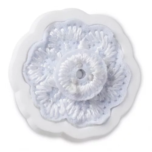 Crocs Elegáns fehér virág 4 Jibbitz