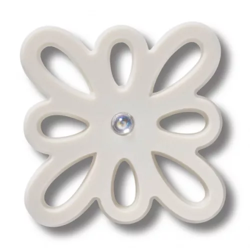 Crocs Kivágott fehér virág Jibbitz MC