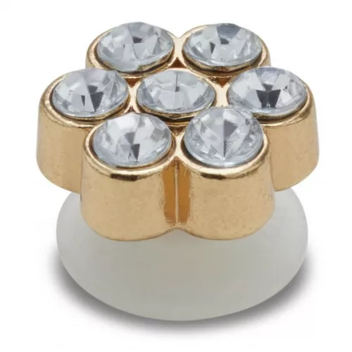 Crocs Apró ezüst köves virág Jibbitz