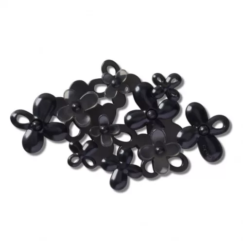 Crocs Fekete virágok Jibbitz