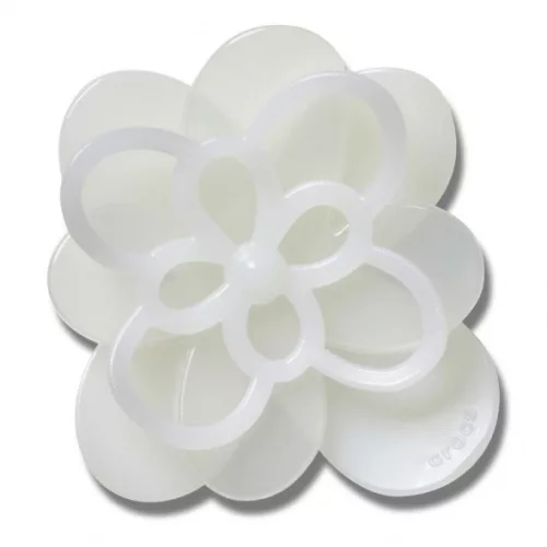 Crocs Fehér nyíló virág 1 Jibbitz MC