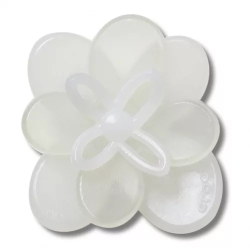 Crocs Fehér nyíló virág 2 Jibbitz