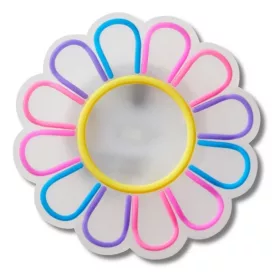 Crocs Világító szivárvány virág Jibbitz