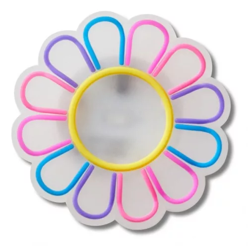 Crocs Világító szivárvány virág Jibbitz MC