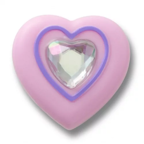 Crocs Rózsaszín szív kővel Jibbitz