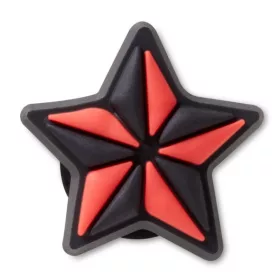 Crocs Fekete-piros csillag Jibbitz