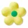 Crocs Retro sárga virág Jibbitz