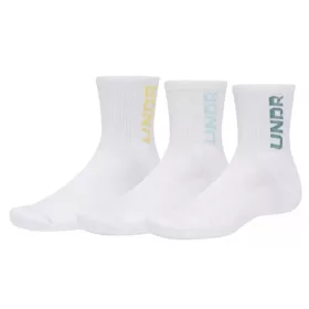 Under Armour UA 3-Maker 3pk Mid-Crew White