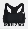 Under Armour HG Authentics Mid Branded Sport Bra Black / White