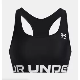   Under Armour HG Authentics Mid Branded Sport Bra Black / White
