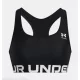 Under Armour HG Authentics Mid Branded Sport Bra Black / White
