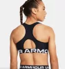 Under Armour HG Authentics Mid Branded Sport Bra Black / White