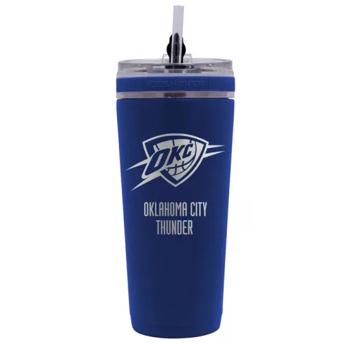WinCraft NBA Oklahoma City Thunder 770ml 4D Stainless Steel Ice Shaker Team Color ONE