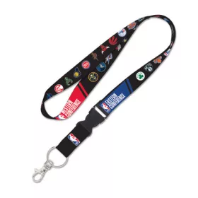   WinCraft - NBA Lanyard w/detachable buckle 1" - National Basketball Association Multicolor