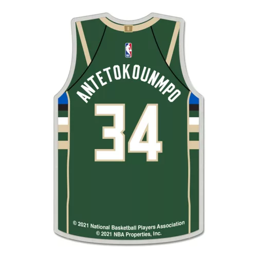 WinCraft - NBA Collector Pin Jewelry Card Giannis Antetokounmpo - Milwaukee Bucks MC