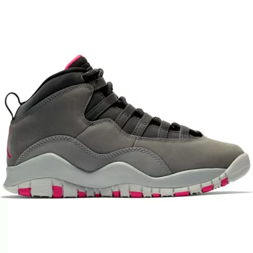 Air Jordan 10 Retro (GS) DK SMOKE GREY/RUSH PINK-BLACK-IRON GREY