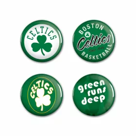 WinCraft NBA Boston Celtics Button 4 Pack Multicolor