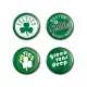 WinCraft NBA Boston Celtics Button 4 Pack Multicolor