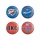 WinCraft NBA Oklahoma City Thunder Button 4 Pack Multicolor ONE