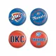 WinCraft NBA Oklahoma City Thunder Button 4 Pack Multicolor