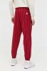 KARL KANI SMALL SIGNATURE ZICZAC PINSTRIPE RELAXED FIT SWEATPANTS RED