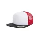 Flexfit Foam Trucker with White Front blk/wht/red