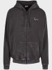 KARL KANI CHEST SIGNATURE OS WASHED FULL ZIP SKULL HOODIE ANTHRACITE M