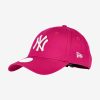 NEW ERA MLB NEW YORK YANKEES LEAGUE ESSENTIAL WOMENS 9FORTY STRAPBACK CAP PINK