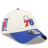 NEW ERA NBA PHILADELPHIA 76ERS DRAFT 9TWENTY STRAPBACK CAP CREAM/ROYAL BLUE