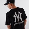 NEW ERA MLB NEW YORK YANKEES BP METALLIC TEE BLACK/WHITE