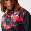 NEW ERA NBA CHICAGO BULLS PANEL TRACK JACKET BLACK