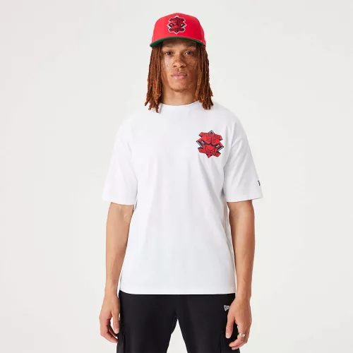NEW ERA NBA CHICAGO BULLS CHAMPIONSHIP BP OS TEE WHITE/RED