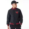 New Era NBA Script Chicago Bulls Bomber Jacket Black
