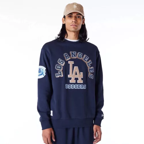 New Era MLB Los Angeles Dodgers World Series Oversized Fleece Top Navy