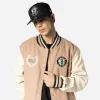 New Era NBA Brooklyn Nets Varsity College Jacket Beige M