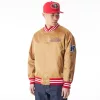 New Era NFL San Francisco 49Ers Satin Bomber Jacket Bronze / Scarlet