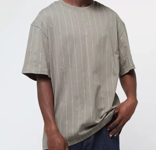 Karl Kani Small Signature Logo Pinstripe light grey/dark grey