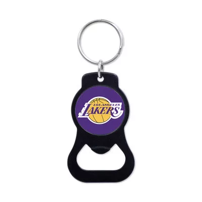 WinCraft - NBA Black Bottle Opener Key Ring - Los Angeles Lakers MC