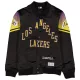 New Era Los Angeles Lakers 2025/26 City Edition Full Snap Satin Jacket Black