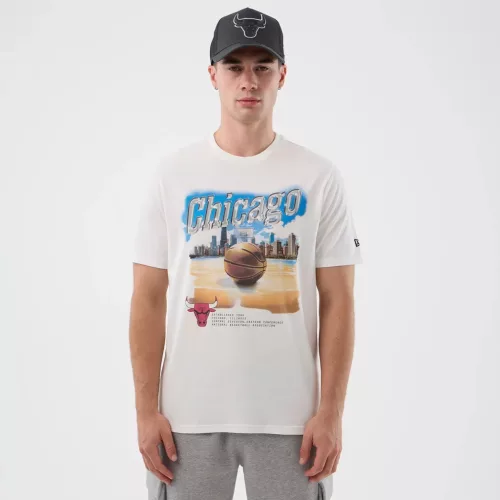 New Era NBA Chicago Bulls Beach Graphic T-Shirt White XXL