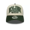 New Era MLB New York Yankees 9FORTY E-Frame Adjustable Cap Suede Cream & Green