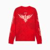 Puma LaMelo Supernova Long Sleeve Printed Tee Red-AOP XL